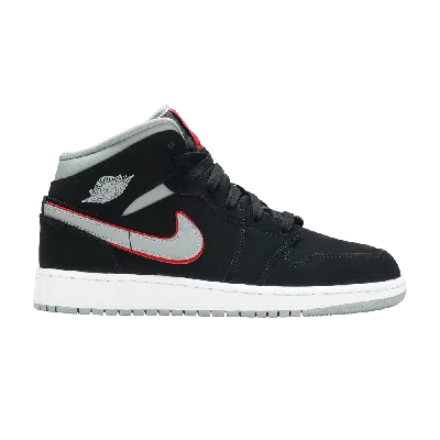 Pre-owned Air Jordan 1 Mid Gs 'black Particle Grey'