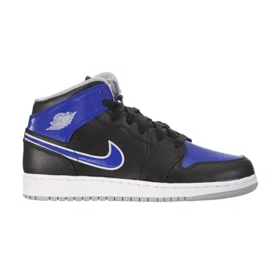 Pre-owned Air Jordan 1 Mid Gs 'black Royal' | Kid's Size 7