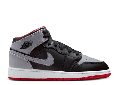 Air Jordan 1 Mid Gs 'bred Shadow' In Black