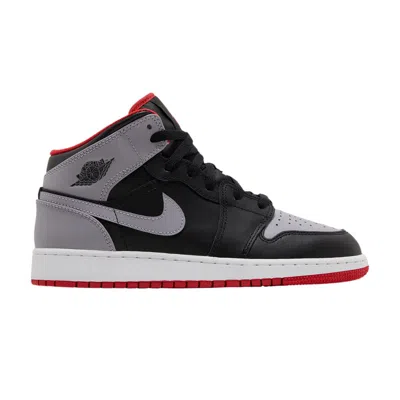 Pre-owned Air Jordan 1 Mid Gs 'bred Shadow' | Black | Kid's Size 5.5