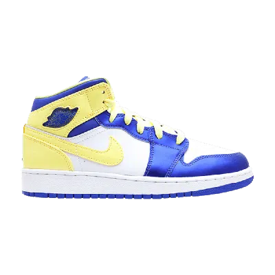 Pre-owned Air Jordan 1 Mid Gs 'easter' In White