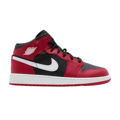 Pre-owned Air Jordan 1 Mid Gs 'gym Red Black White' | Kid's Size 4.5