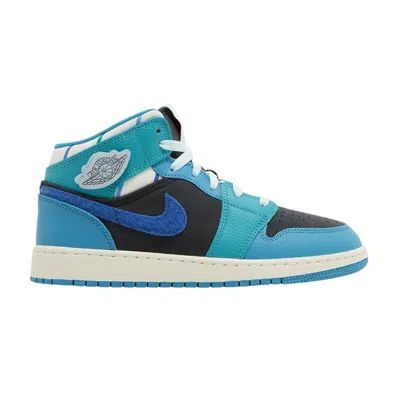Pre-owned Air Jordan 1 Mid Gs 'inspired By The Greatest' | Blue | Kid's Size 3.5