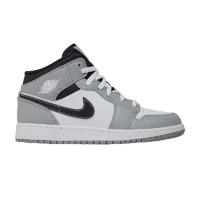 Pre-owned Air Jordan 1 Mid Gs 'light Smoke Grey'