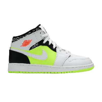 Pre-owned Air Jordan 1 Mid Gs 'notebook' In White