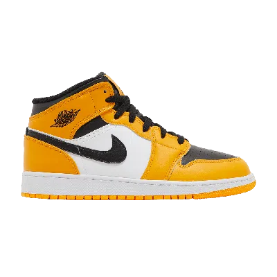 Pre-owned Air Jordan 1 Mid Gs 'reverse Yellow Toe'