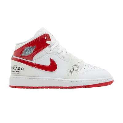 Pre-owned Air Jordan 1 Mid Gs 'rookie Season' | White | Kid's Size 7