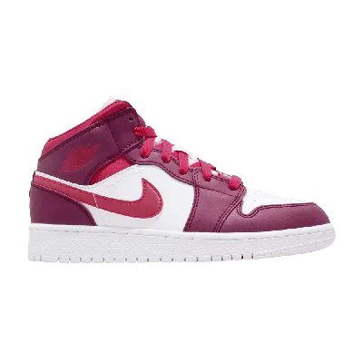 Pre-owned Air Jordan 1 Mid Gs 'rush Pink' In Red