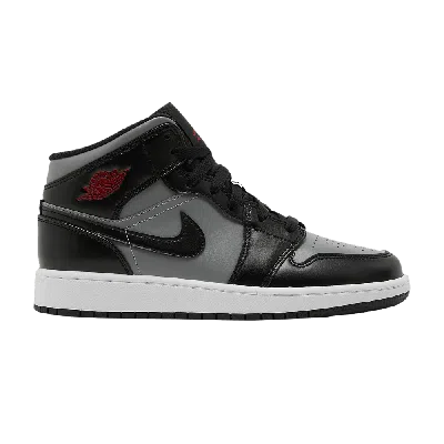Pre-owned Air Jordan 1 Mid Gs 'shadow' In Grey