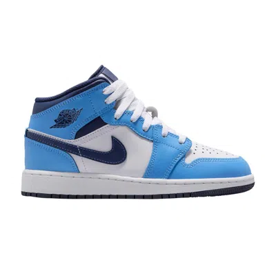 Pre-owned Air Jordan 1 Mid Gs 'university Blue Midnight Navy' | Kid's Size 3.5