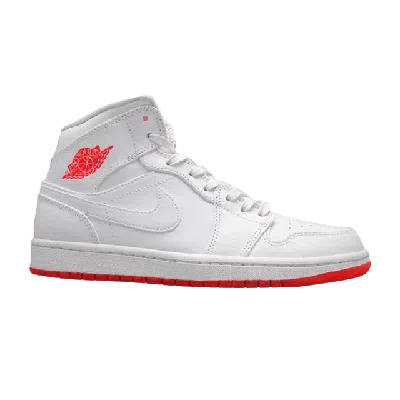 Pre-owned Air Jordan 1 Mid Prem 'white Infrared'