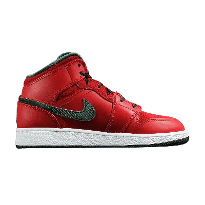 Pre-owned Air Jordan 1 Mid Premium Bg 'varsity Red'