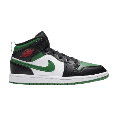 Pre-owned Air Jordan 1 Mid Ps 'black Pine Green'