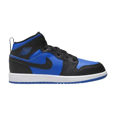 Pre-owned Air Jordan 1 Mid Ps 'black Royal Blue' | Kid's Size 10.5