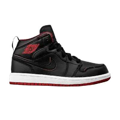 Pre-owned Air Jordan 1 Mid Ps 'bred' In Black