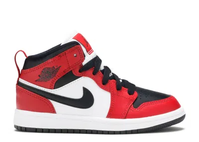 Air Jordan 1 Mid Ps 'chicago Black Toe' In Red