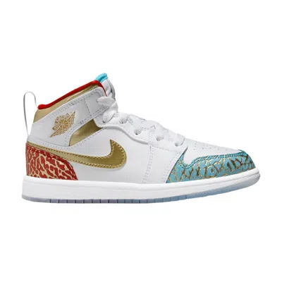 Pre-owned Air Jordan 1 Mid Ps 'nc To Chi' | White | Kid's Size 3