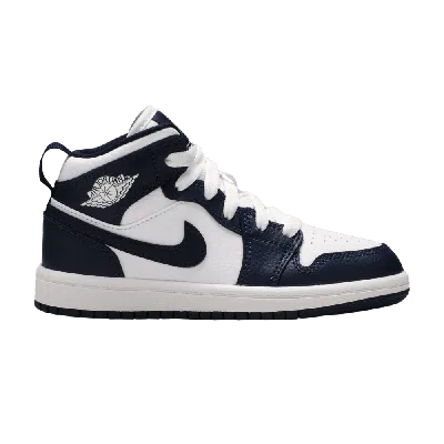 Pre-owned Air Jordan 1 Mid Ps 'obsidian' In White