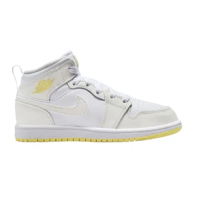 Pre-owned Air Jordan 1 Mid Ps 'sail Light Laser Orange' | Cream | Kid's Size 10.5 In White