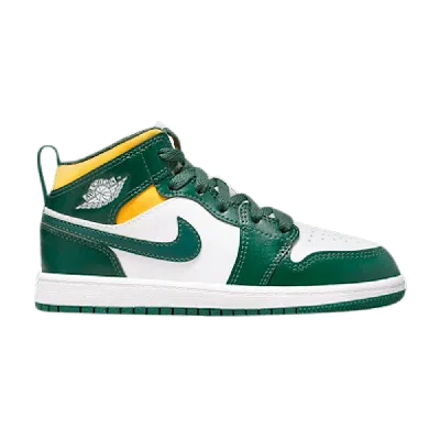 Pre-owned Air Jordan 1 Mid Ps 'sonics' In White
