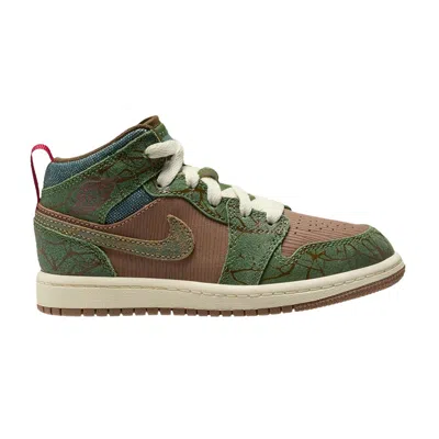Pre-owned Air Jordan 1 Mid Ps 'treeline' | Brown | Kid's Size 13.5