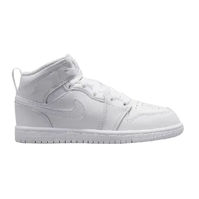 Pre-owned Air Jordan 1 Mid Ps 'triple White' 2023