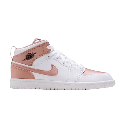 Pre-owned Air Jordan 1 Mid Ps 'white Rose Gold'