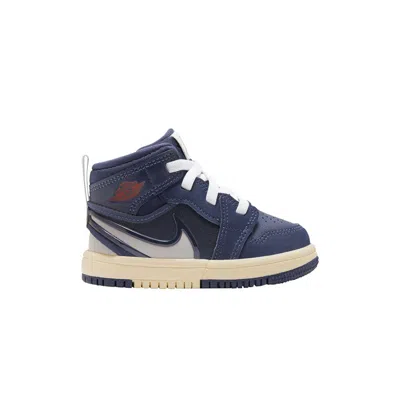 Pre-owned Air Jordan 1 Mid Rm Easyon Td 'midnight Navy' | Blue | Infant Size 4