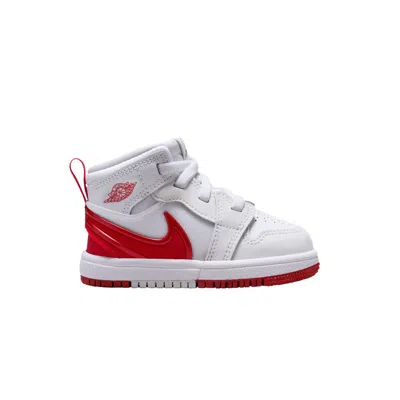 Pre-owned Air Jordan 1 Mid Rm Easyon Td 'university Red' | White | Infant Size 6