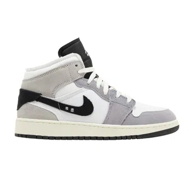 Pre-owned Air Jordan 1 Mid Se Craft Gs 'inside Out - Cement Grey' | Kid's Size 7 In Gray