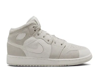 Air Jordan 1 Mid Se Craft Gs 'pale Ivory' In White