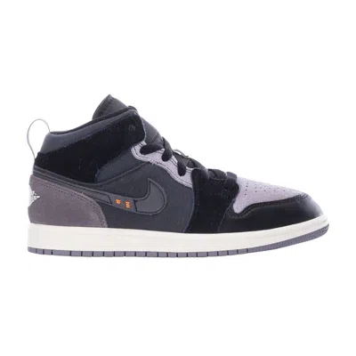Pre-owned Air Jordan 1 Mid Se Craft Ps 'inside Out - Black' | Kid's Size 12.5
