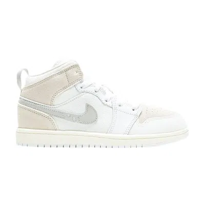 Pre-owned Air Jordan 1 Mid Se Craft Ps 'inside Out - White Sail' | Kid's Size 11