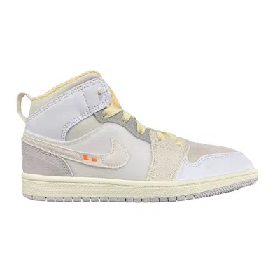 Pre-owned Air Jordan 1 Mid Se Craft Ps 'inside Out' | White | Kid's Size 1
