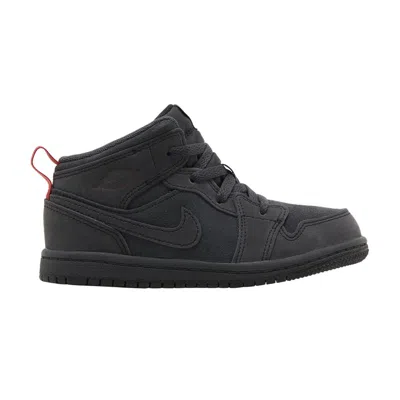 Pre-owned Air Jordan 1 Mid Se Craft Td 'dark Smoke Red' | Grey | Infant Size 6