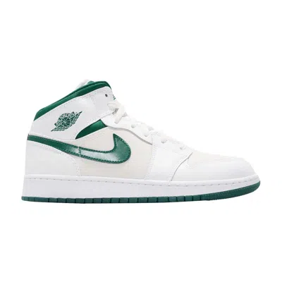 Pre-owned Air Jordan 1 Mid Se Gc Gs 'white Mystic Green' | Kid's Size 6.5