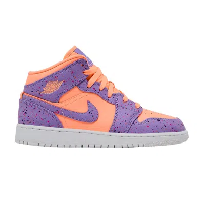 Pre-owned Air Jordan 1 Mid Se Gs 'atomic Pulse' | Orange | Kid's Size 5