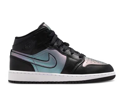 Air Jordan 1 Mid Se Gs 'black Iridescent'