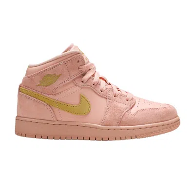 Pre-owned Air Jordan 1 Mid Se Gs 'coral Stardust' | Pink | Kid's Size 5