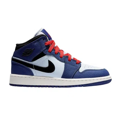 Pre-owned Air Jordan 1 Mid Se Gs 'deep Royal' | Blue | Kid's Size 3.5