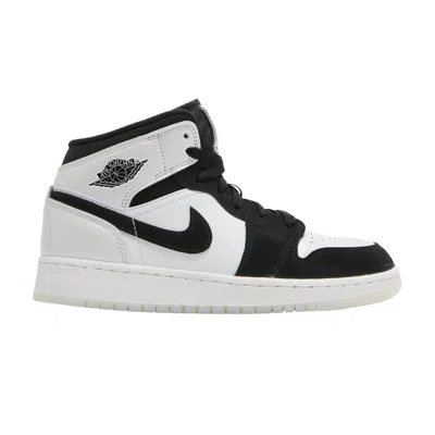 Pre-owned Air Jordan 1 Mid Se Gs 'diamond' | White | Kid's Size 5