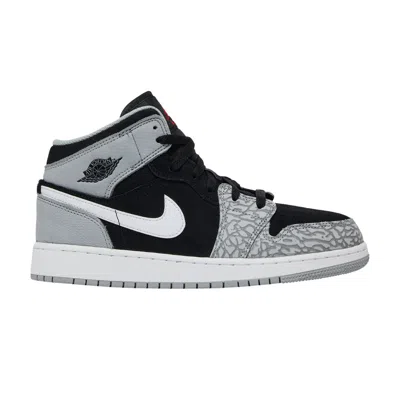 Pre-owned Air Jordan 1 Mid Se Gs 'elephant Toe' | Grey | Kid's Size 5.5