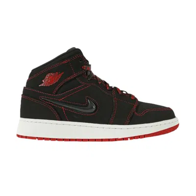 Pre-owned Air Jordan 1 Mid Se Gs 'fearless' | Black | Kid's Size 6.5