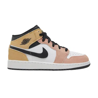 Pre-owned Air Jordan 1 Mid Se Gs 'flight Club' | Pink | Kid's Size 3.5