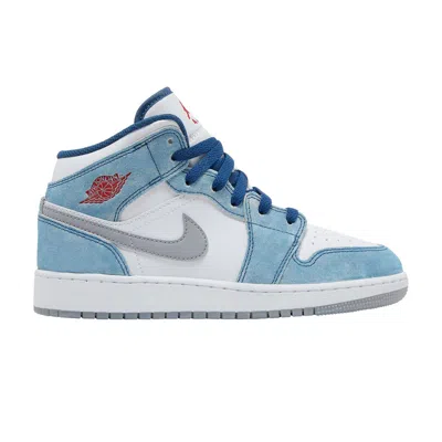 Pre-owned Air Jordan 1 Mid Se Gs 'french Blue' | Kid's Size 3.5