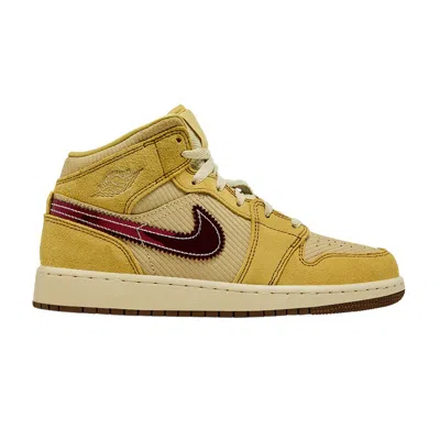 Pre-owned Air Jordan 1 Mid Se Gs 'french Fries' | Yellow | Kid's Size 7