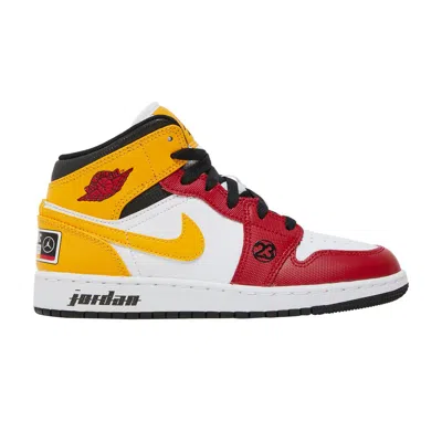 Pre-owned Air Jordan 1 Mid Se Gs 'motorsport' | White | Kid's Size 7