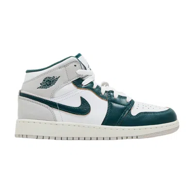 Pre-owned Air Jordan 1 Mid Se Gs 'oxidized Green' | Kid's Size 3.5