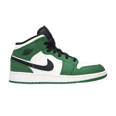 Pre-owned Air Jordan 1 Mid Se Gs 'pine Green' | Kid's Size 6
