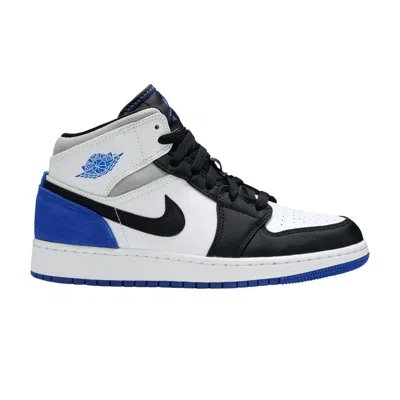 Pre-owned Air Jordan 1 Mid Se Gs 'royal Black Toe' | Blue | Kid's Size 7
